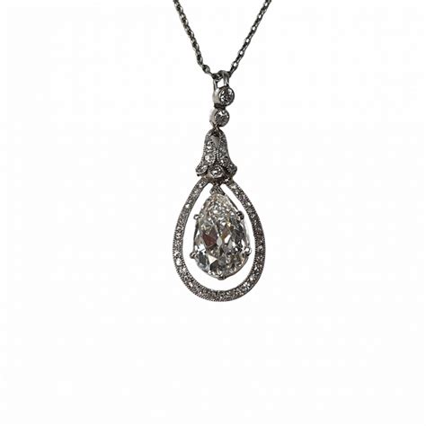 Stunning Antique Diamond Drop Pendant Db Gems
