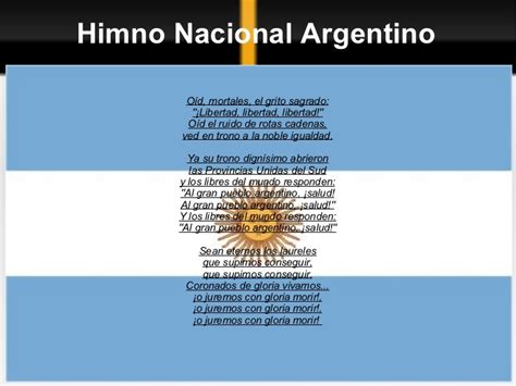 La letra del himno nacional argentino estuvo a cargo del poeta y político vicente lópez y planes, y la música por blas parera. Himno Nacional Argentino Completo Letra - SEONegativo.com