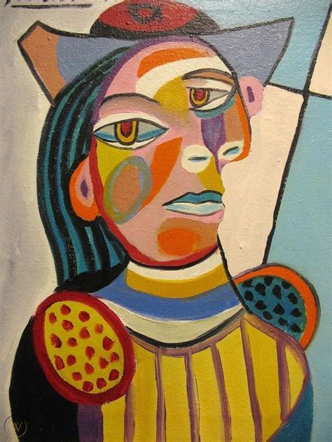 Pablo Picasso Original Painting On Canvas Drawing Signed COA Cubist Era