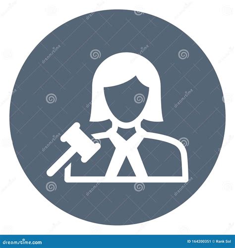 Female Advocate Isolated Vector Icon Which Can Easily Modify Or Edit