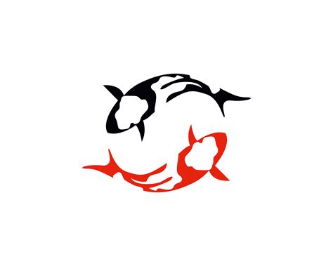 Fish Koi Logo And Symbol Animal Vector 595032 Vector Art At Vecteezy