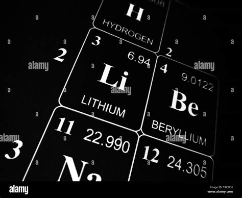 Lithium Element High Resolution Stock Photography And Images Alamy