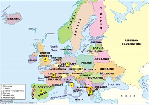 Europe Map With Labels Itc Online Training