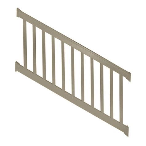 Weatherables Vanderbilt 3 Ft H X 72 In W Khaki Vinyl Stair Railing