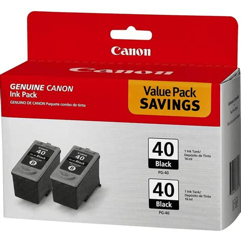Canon 0615b013 Pg 40 Twin Pack Black Ink Cartridge