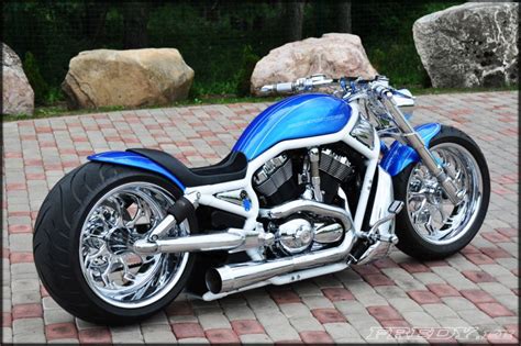 Harley Davidson V Rod Custom Blue By Fredy Motorcycles