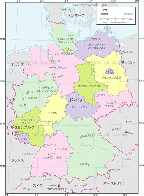 ドイツ 行政区分図 ベクター地図素材のダウンロード販売 アフロモール