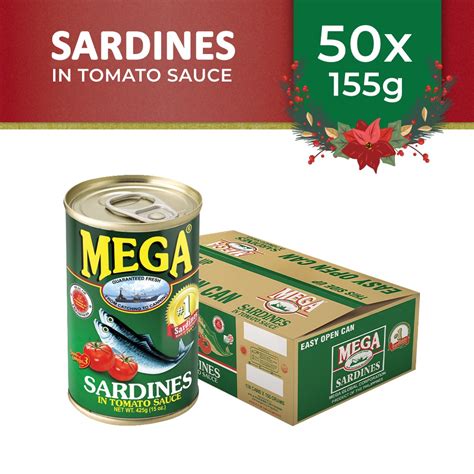 Mega Sardines In Tomato Sauce 155g By 50s Shopee Philippines