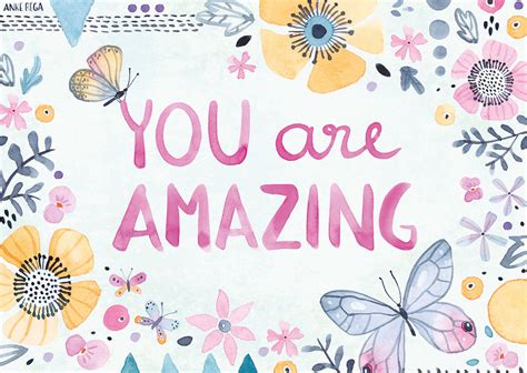 You Are Amazing Empowering Note — Anke Rega Illustration