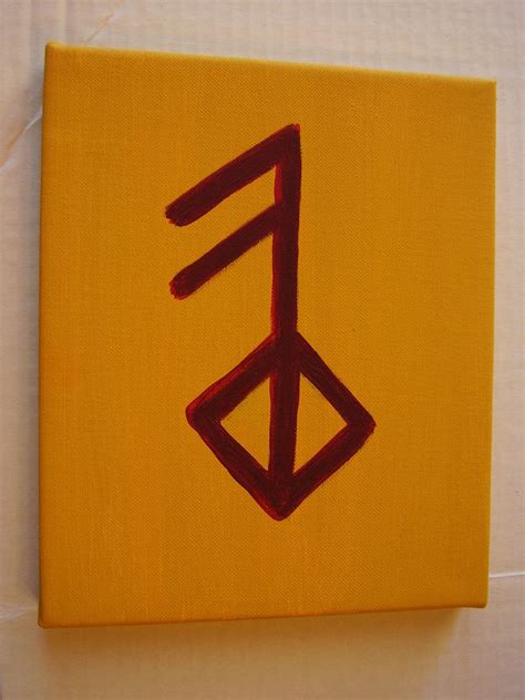 8x10 Viking Rune Symbol Of Love Painting Rune Symbols Viking Runes