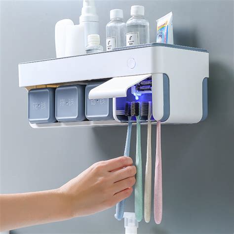 Toothbrush Holder Uv Sterilizer Antibacterial Sanitizer Stor At Banggood