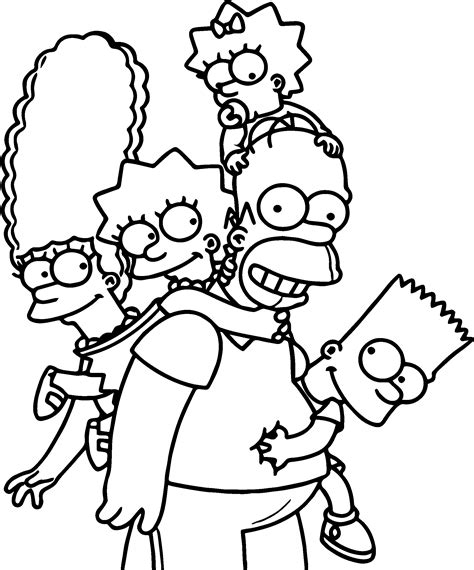 The Simpsons Coloring Page Free Printable Templates