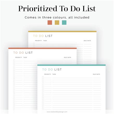 Prioritized To Do List Fillable Printable Pdf Task Management