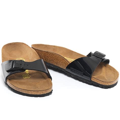 Maybe you would like to learn more about one of these? Birkenstock - Sandales Femme Madrid Birko-Flor Vernis Noir ...