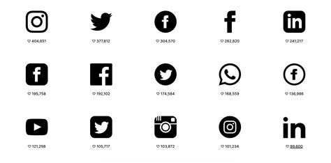 Black Social Media Icon Png