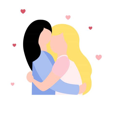 Royalty Free Cartoon Of 2 People Hugging Clip Art Vector Images