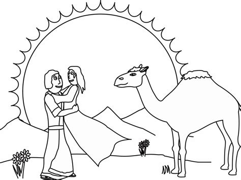 Abraham And Sarah Coloring Page ~ Sarai And Pharaoh Coloring Page