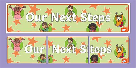 Our Next Steps Display Banner Teacher Made Twinkl