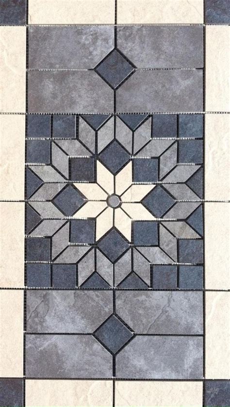 26 X 14 34 Tile Medallion Daltile Continental Etsy Patterned Floor