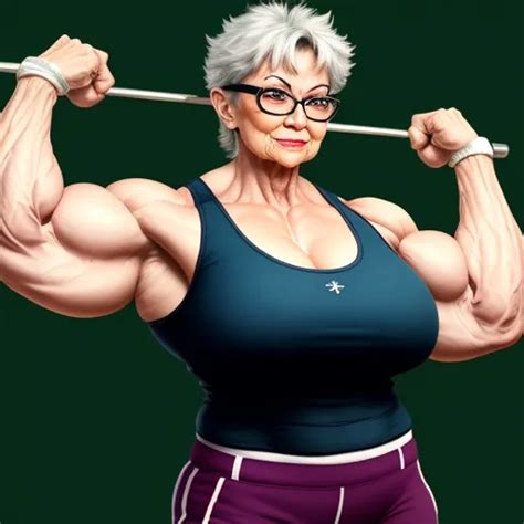 make photo hd online free busty muscular granny wearing specs showing off