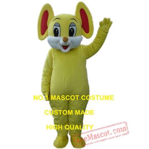 Yellow Mouse Mascot Costume Cartoon Character Cosplay