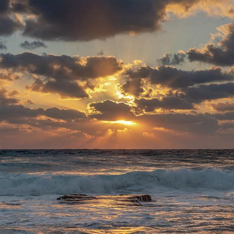Beautiful Mediterranean Sea Sunset Photograph By Barb Gabay