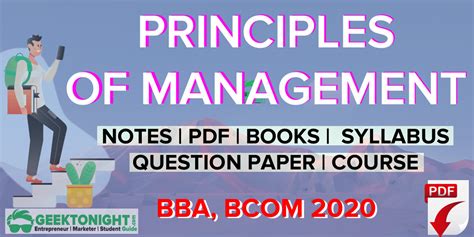 If you are looking for principles of management app so you are in a right place. Principles of Management Notes | PDF 2020 Books | BBA ...