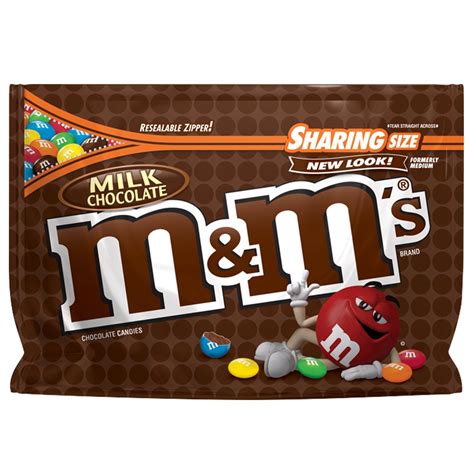 Mandms Milk Chocolate Candy Sharing Size 107 Oz Bag