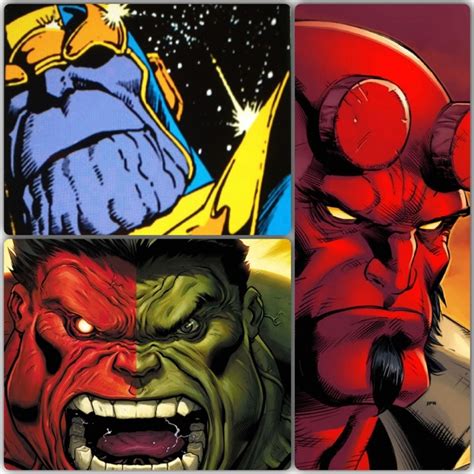 Awesome Comics Hulk Hellboy Thanos