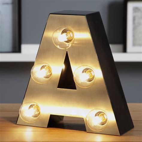 Light up any room with the soft glow of our unique, contemporary styled lamps today. George Home Letter A Lamp - Gold | Lighting | ASDA direct ...