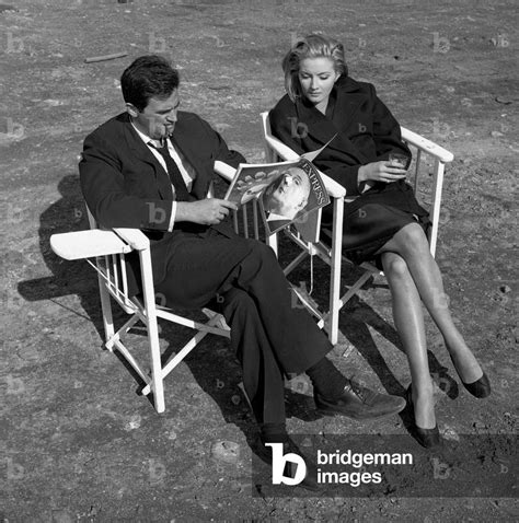 Image Of Roger Hanin And Daniela Bianchi On The Set Of The