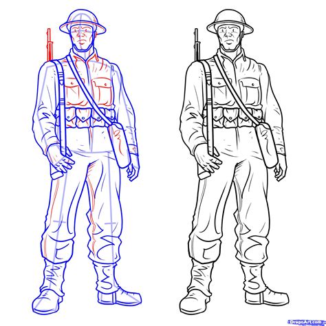 Army Drawing Army Military