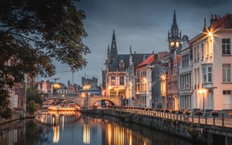 خلفيات أماكن حول العالم Man Made Ghent 4K 5K HD