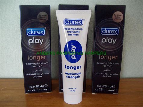 Durex Play Longer Lube 1oz Brand New Sealed Lubricant Boxed For Men