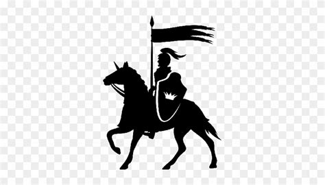 Royal Knight Silhouette Of A Knight On A Horse Free Transparent Png