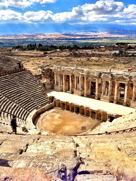 Beautiful Ruins Of An Ancient Theatre Hierapolis Turkey Beautiful