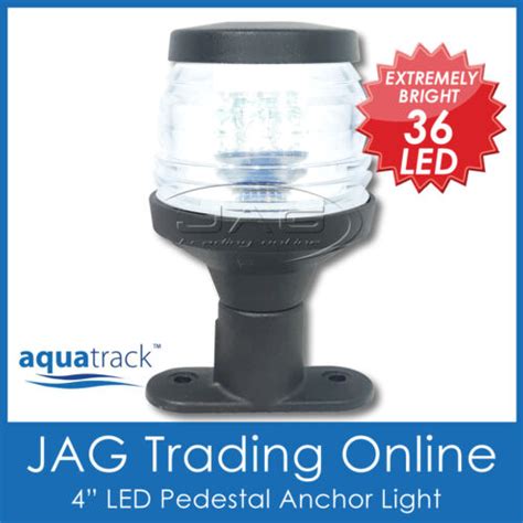 12v 36 Led 4 Black Anchor Pedestal White Light Boatsternnavigation