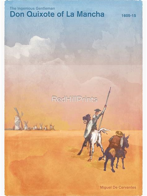 Don Quixote Miguel De Cervantes Poster For Sale By Redhillprints