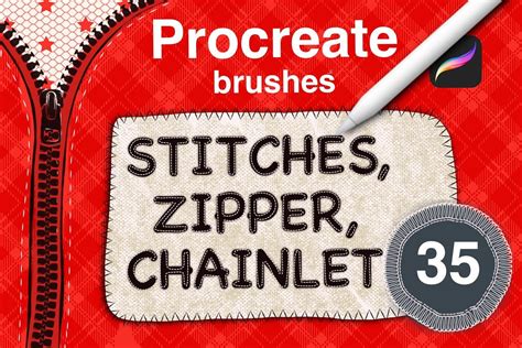 Sewing stitches set. Procreate brush in 2020 | Procreate brushes, Sewing stitches, Procreate ...