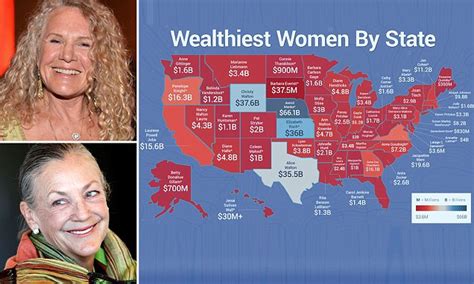 Map Identifies The Richest Woman In Every State Daily Mail Online