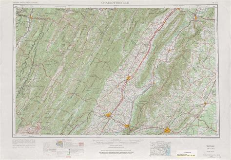 Charlottesville Topographic Map Va Wv Usgs Topo 1250000 Scale