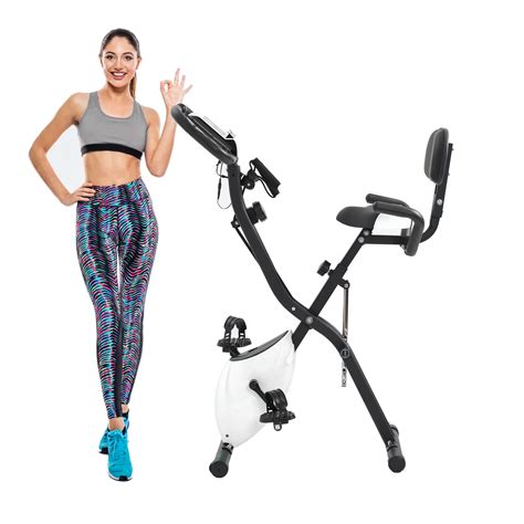 Foldable Exercise Bike With 10 Levels Of Adjustable Resistance