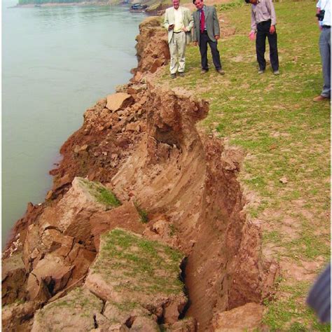 Bank Erosion Along The Red River Due To Bank Slides Probably Caused By