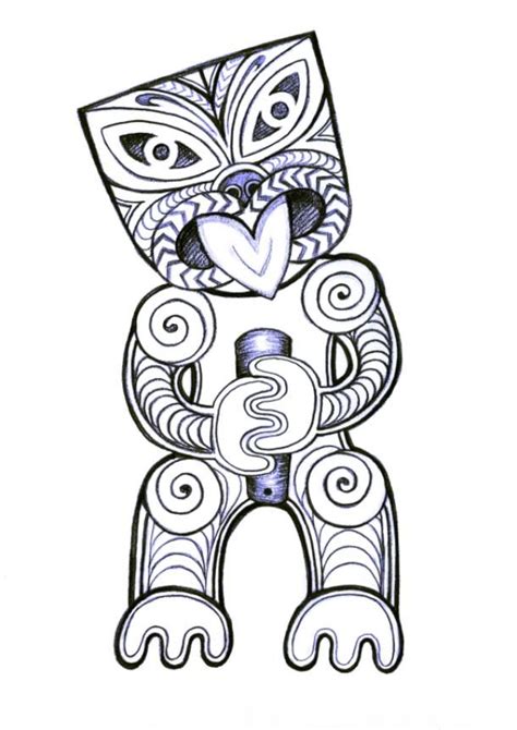 Tiki Warrior Amanda Van Gorp 2012 Illustration Graphite Poencil On