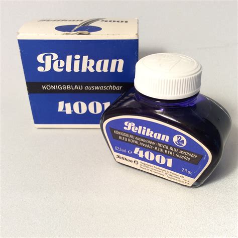 Vintage Pelican 4001 Royal Blue Fountain Ink Made In Etsy