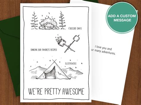 Were Pretty Awesome Greeting Card Best Friend Love Etsy
