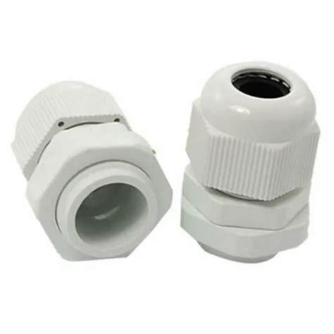 PVC White Round PG Cable Gland IP33 Size 10 Mm Diameter At Rs 18