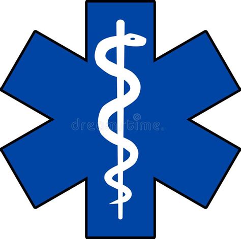 Emt Nurse Doctor Caduceus Medical Services Red And Blue Cross Symbols