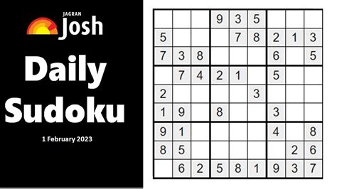 Play Daily Sudoku Puzzle Online 1st February 2023 With Answers Solutions