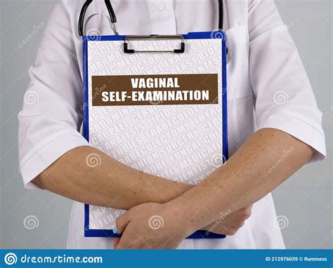 Vaginal Self Examination Vse Sign On The Sheet Stock Image Image Of